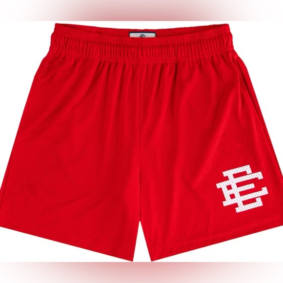 Eric Emanuel Red Athletic mesh Shorts